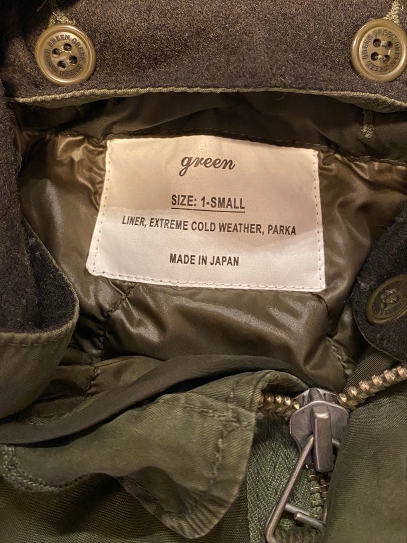 green (現HYKE)M-65 モッズコート フォックスファー サイズS