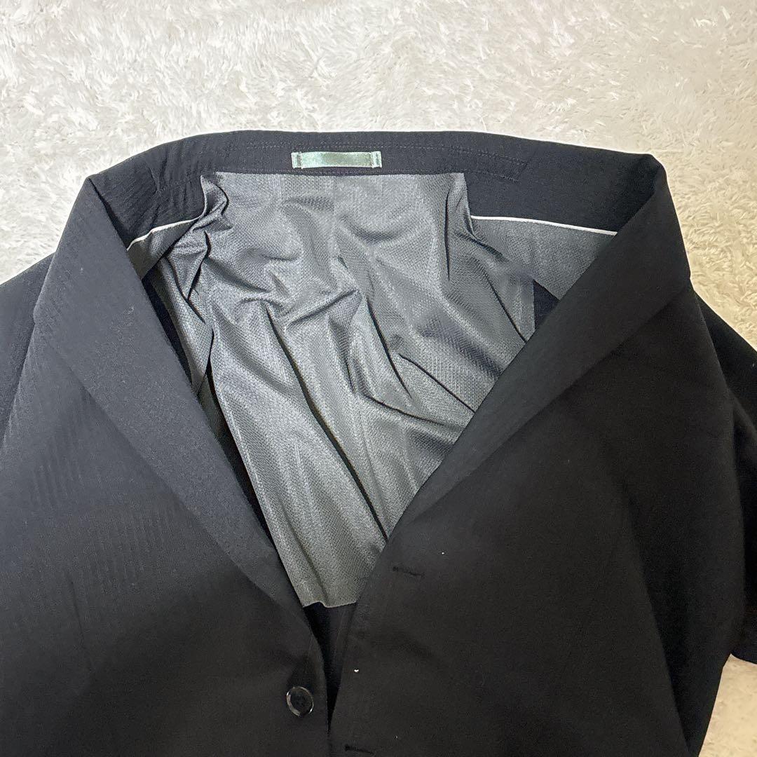 【美品】レミュー スリーピース スーツ セットアップ 洗える AB6 L 黒