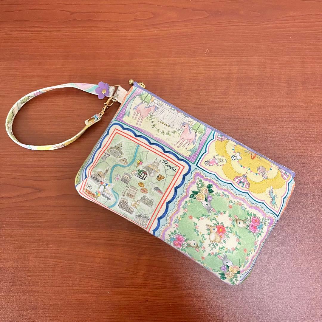 yukiemonハンドメイド　ビッグトートバック＆20㎝ぶら下げポーチ　⑫