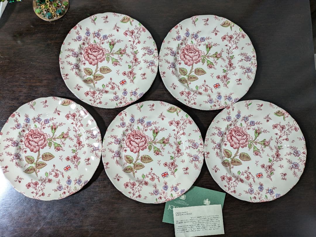 JOHNSON BROTHERS 花柄プレート 5枚セット　未使用　お値下げ中