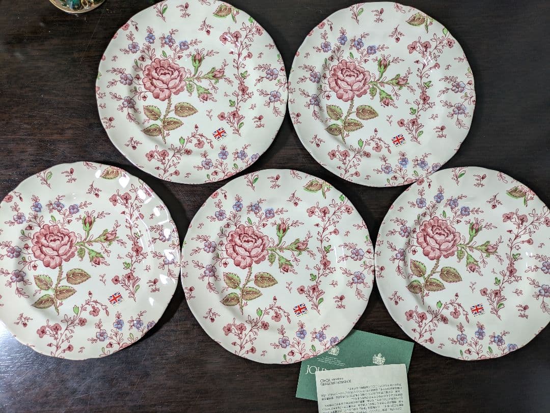 JOHNSON BROTHERS 花柄プレート 5枚セット　未使用　お値下げ中