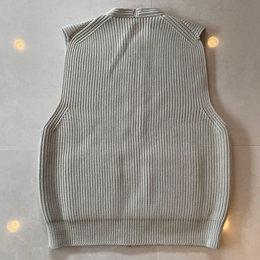 AURALEE ミントグリーン ジップアップニットベスト