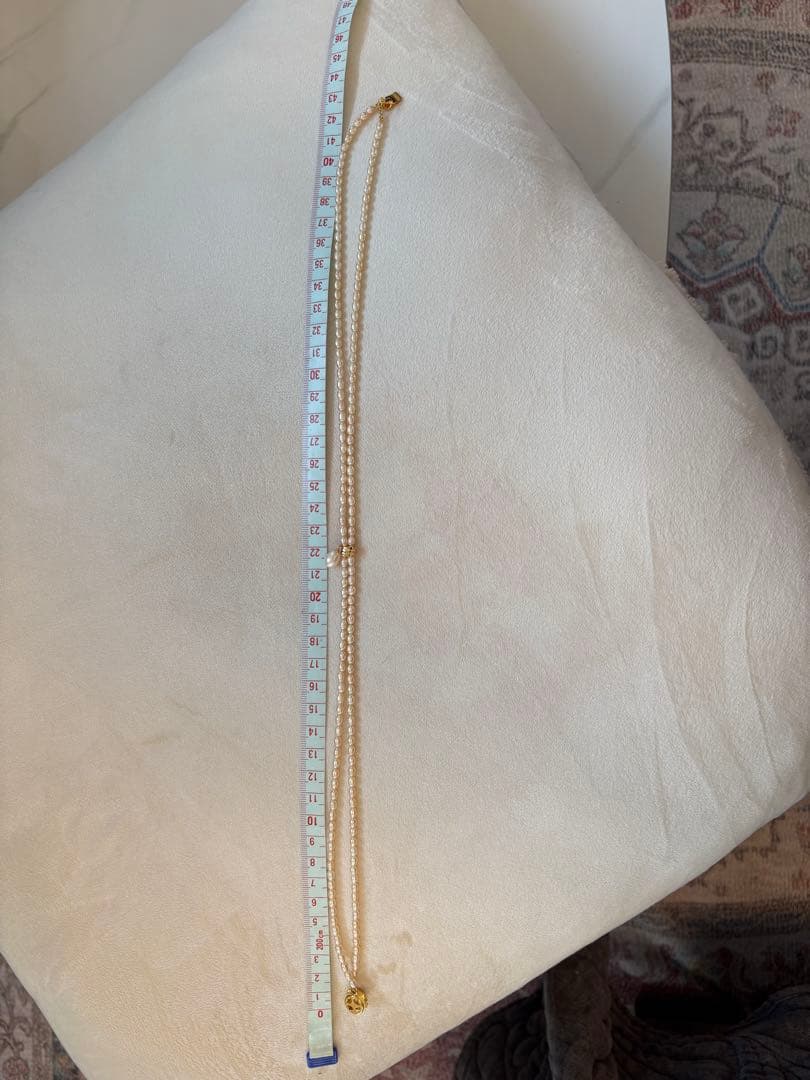 k18 ピンク　パール　二連　ネックレス