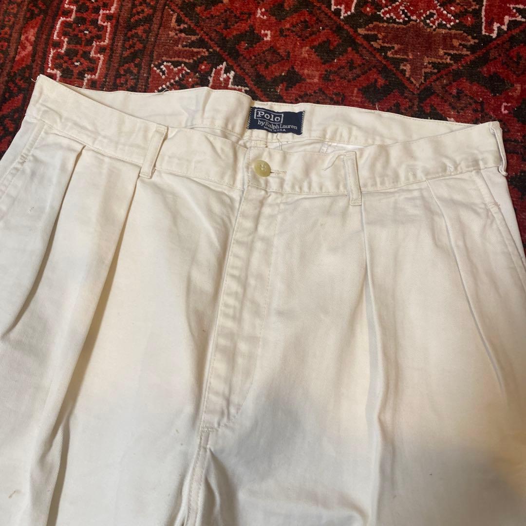 Polo by Ralph Lauren ホワイト チノパンusa製 ビンテージ