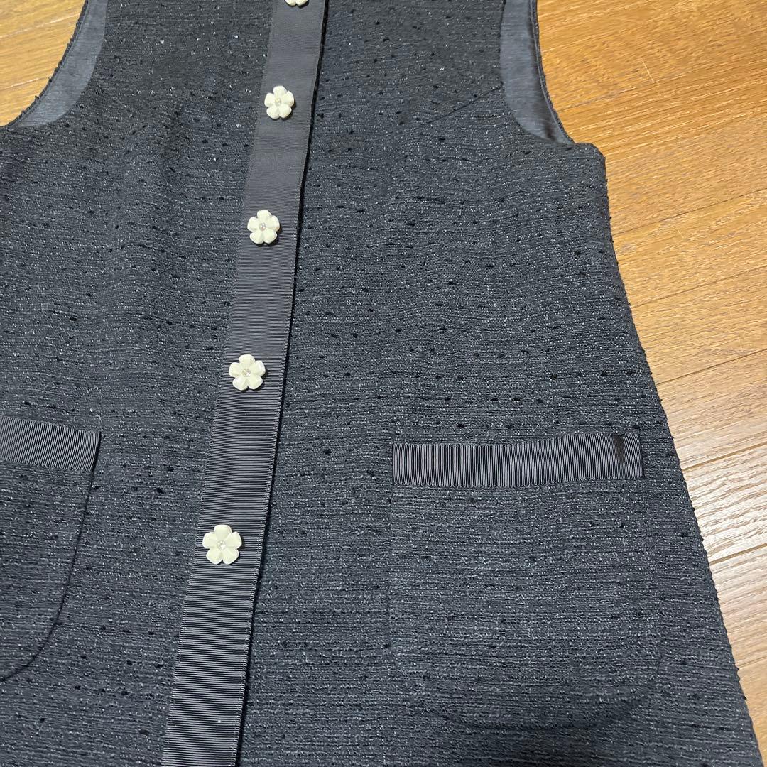 M'S GRACY フラワーボタン ジャンパースカート