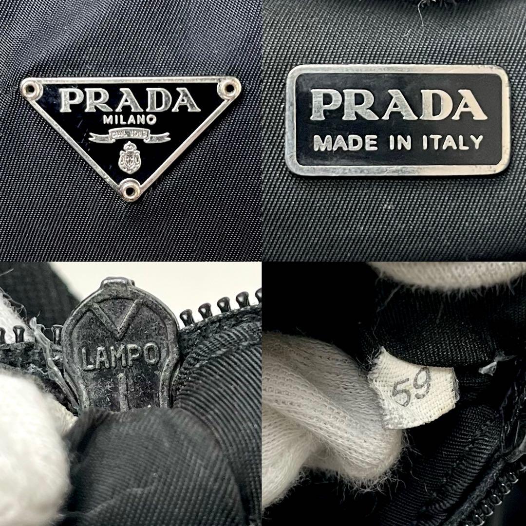 ✨極美品✨プラダ アクセサリーポーチ ハンドバッグ 三角ロゴ テスートナイロン