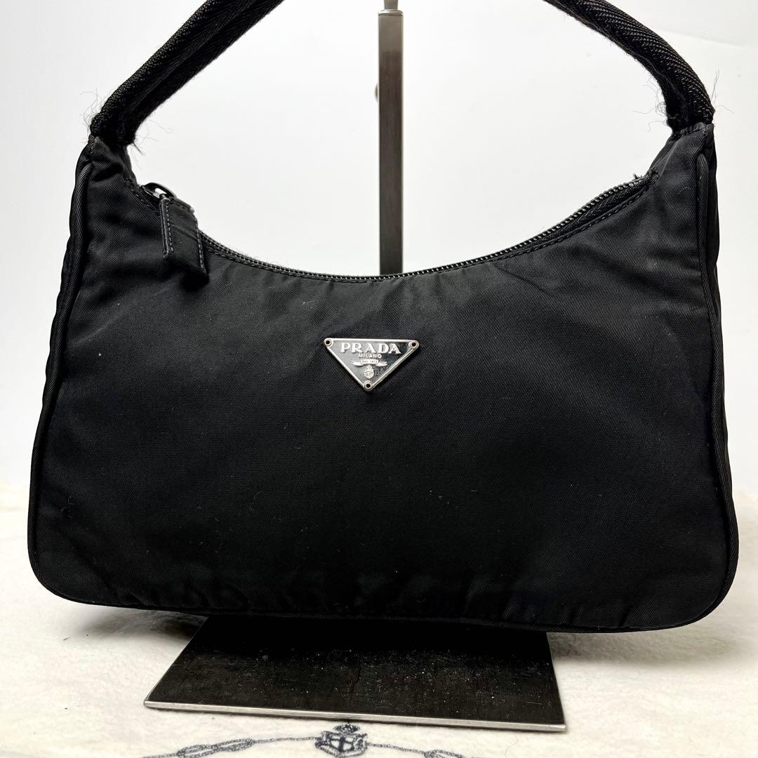 ✨極美品✨プラダ アクセサリーポーチ ハンドバッグ 三角ロゴ テスートナイロン