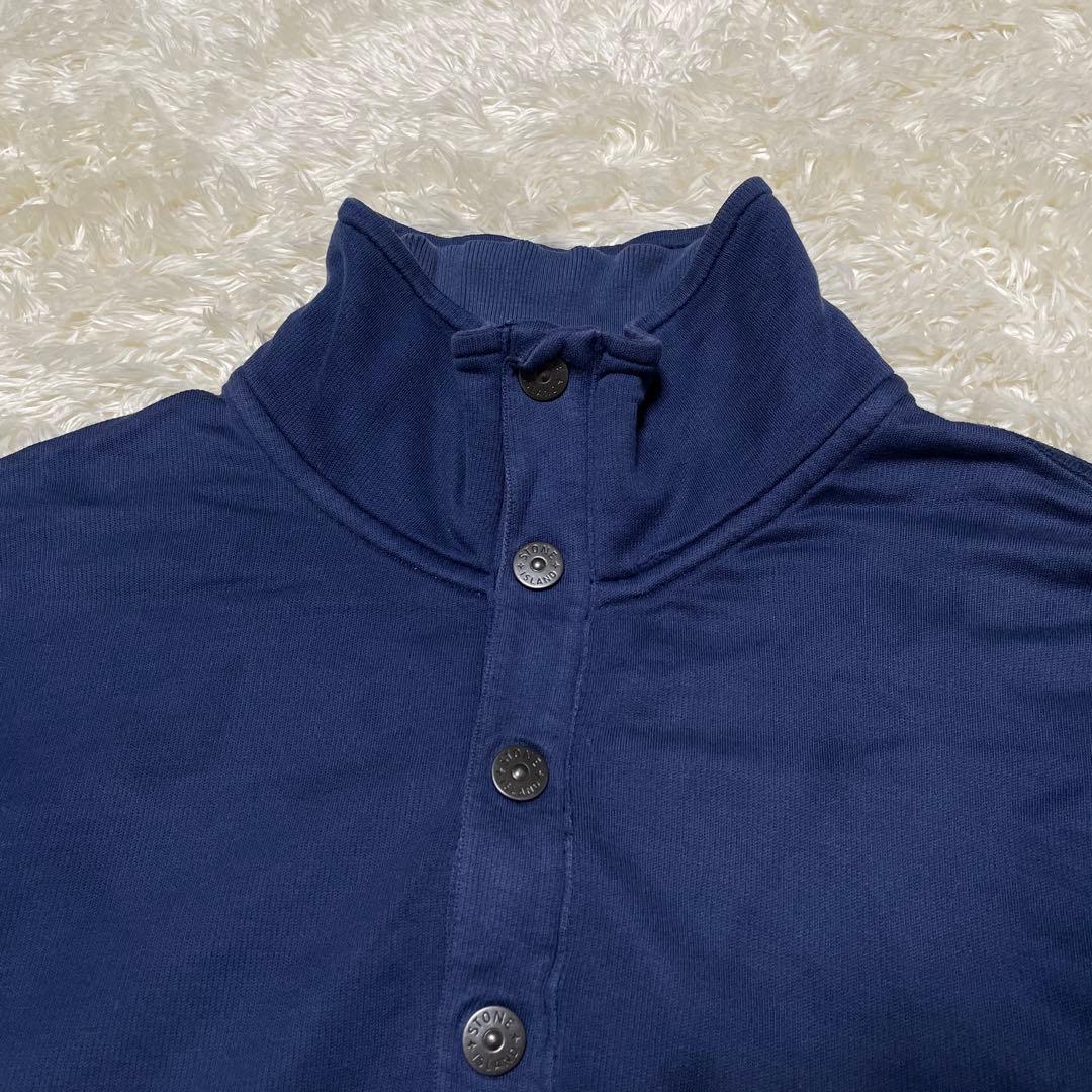 STONE  ハーフジップ　ボタン　スウェットシャツ　Sサイズ