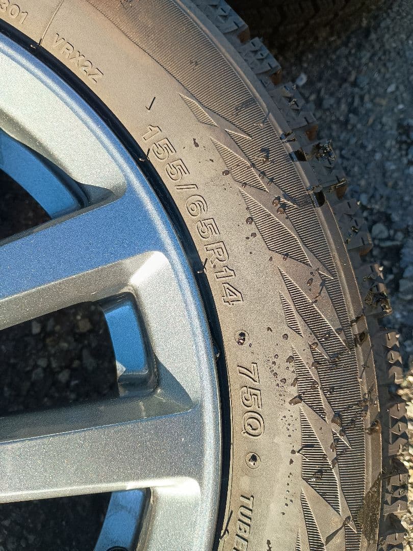 ホンダ純正アルミホイールセット　スタッドレス　 14インチ 　155/65R14