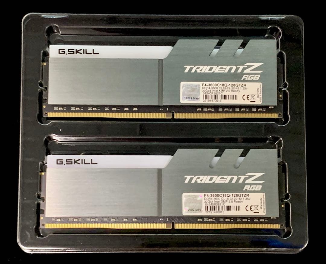 動作確認 G.SKILL 32GB×4 Trident Z　DDR4 3800
