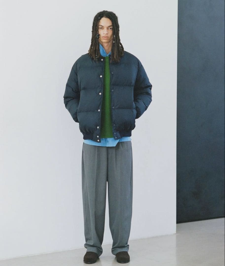 パンツ TTT MSW Wool polyester wide pants BLACK