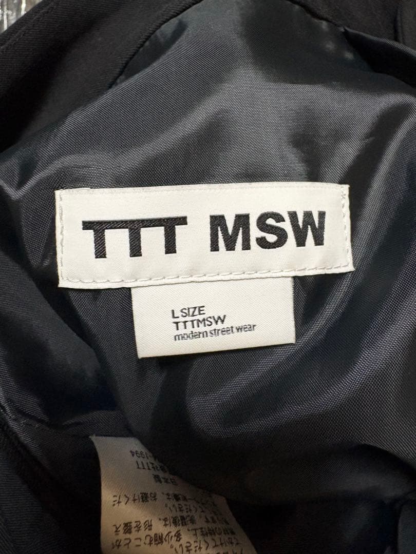 パンツ TTT MSW Wool polyester wide pants BLACK