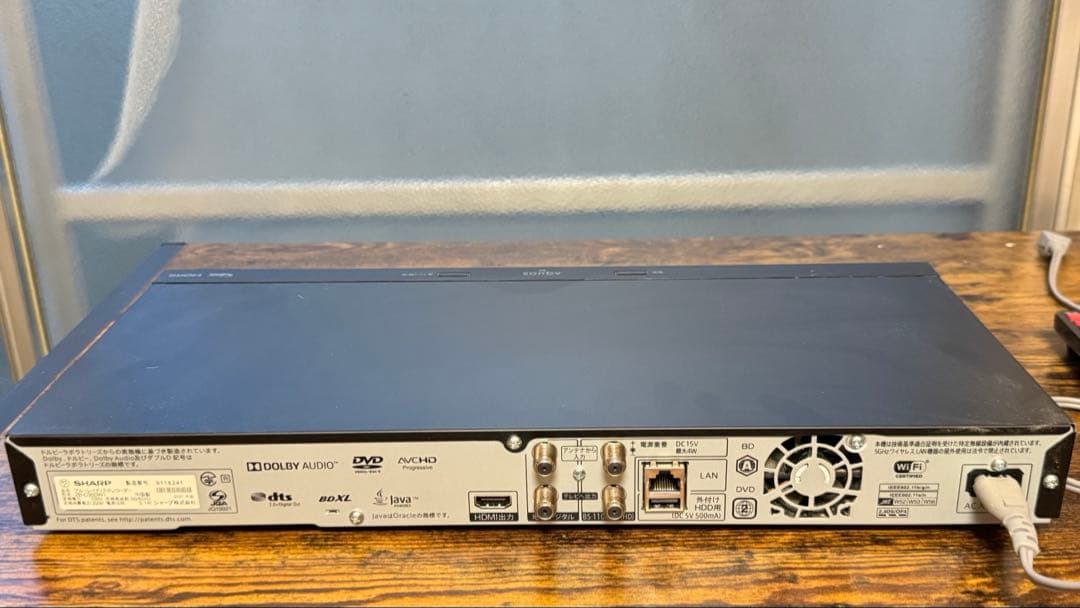 SHARP 2B-C30DW1 BLACK　ブルーレイレコーダー 2021年製