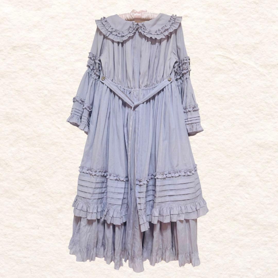 フィジカルドロップ 俵屋 薄紫 クラシカル姫袖ドレス ロングワンピース