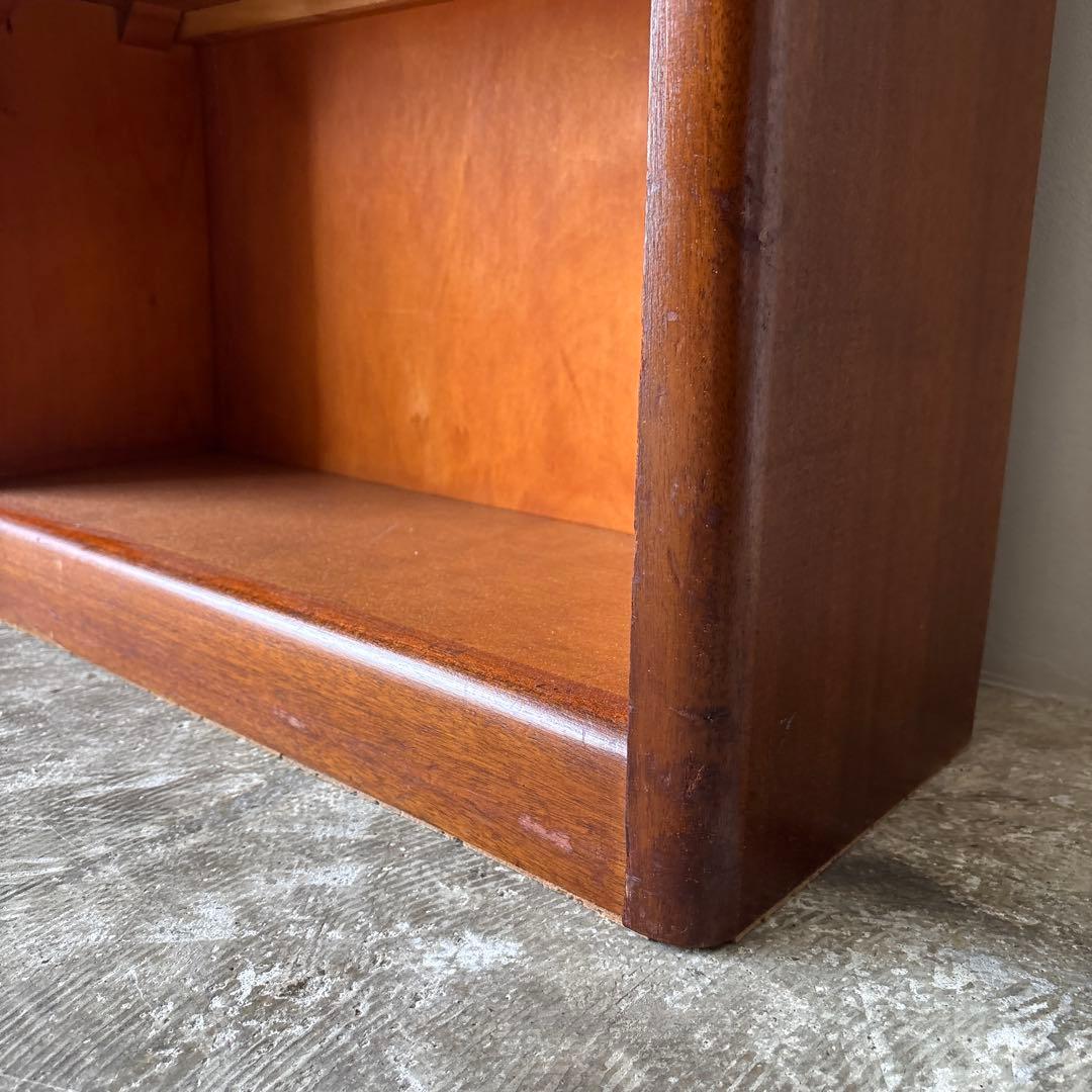 古い本棚　木箱　2段　古道具　アンティーク　収納棚　仕切り棚