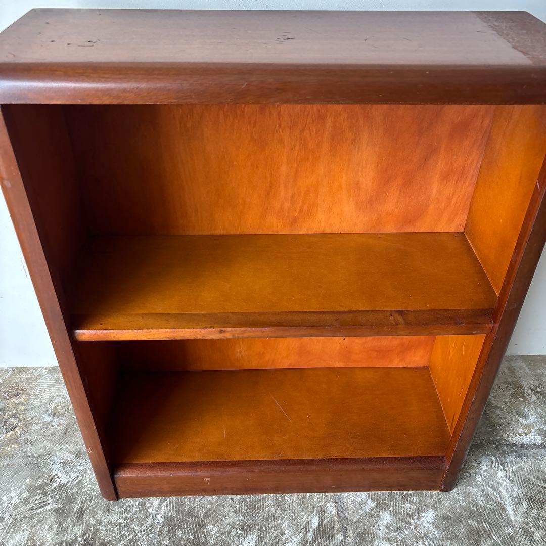 古い本棚　木箱　2段　古道具　アンティーク　収納棚　仕切り棚