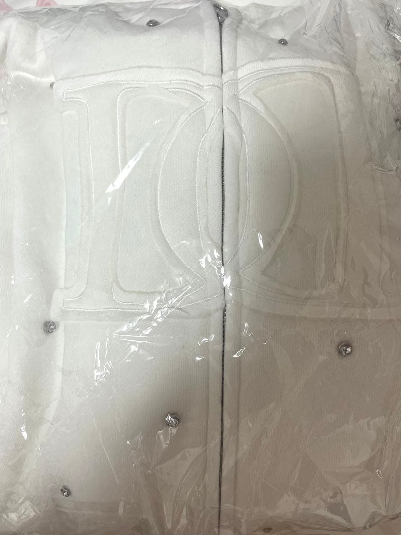 新品　ダーリッチDarich DDロゴビジュージップパーカー ホワイトF