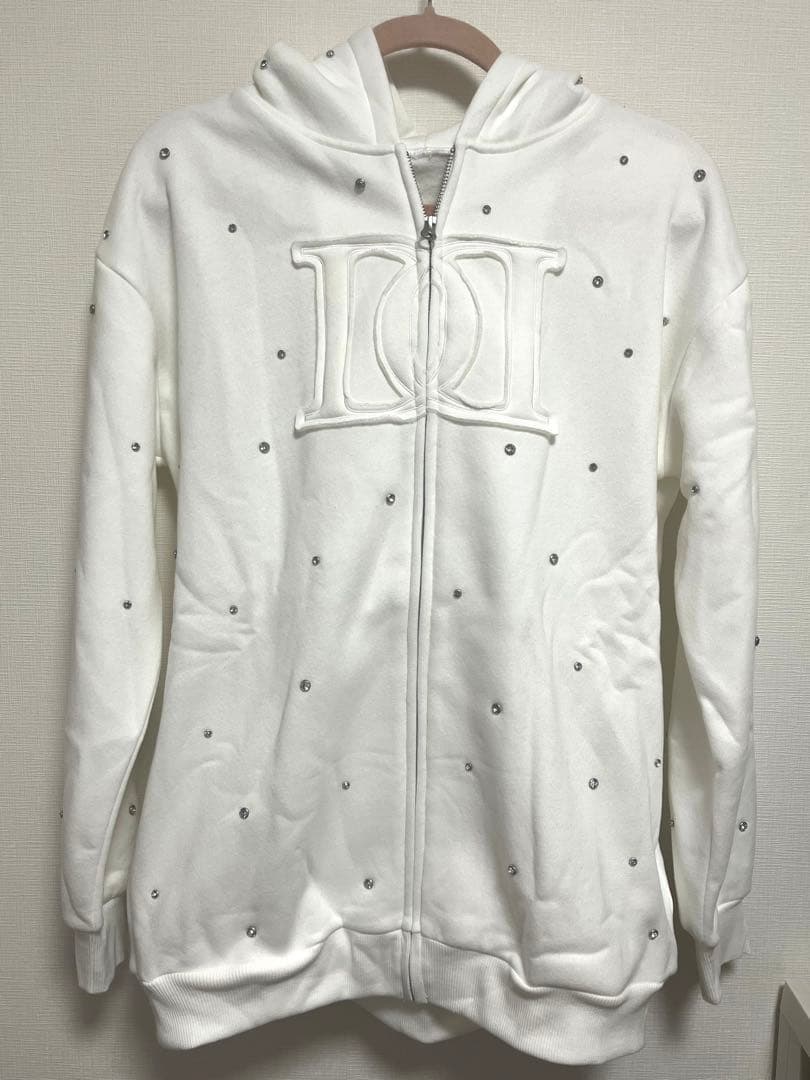 新品　ダーリッチDarich DDロゴビジュージップパーカー ホワイトF
