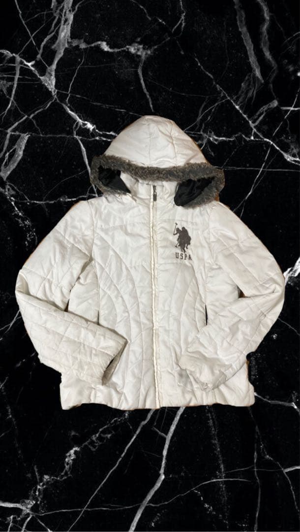 お兄系 y2k グランジ ホワイトダウンジャケット