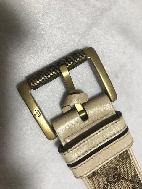 GUCCI ベージュ GGパターン ベルト レディース