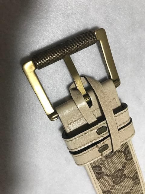 GUCCI ベージュ GGパターン ベルト レディース