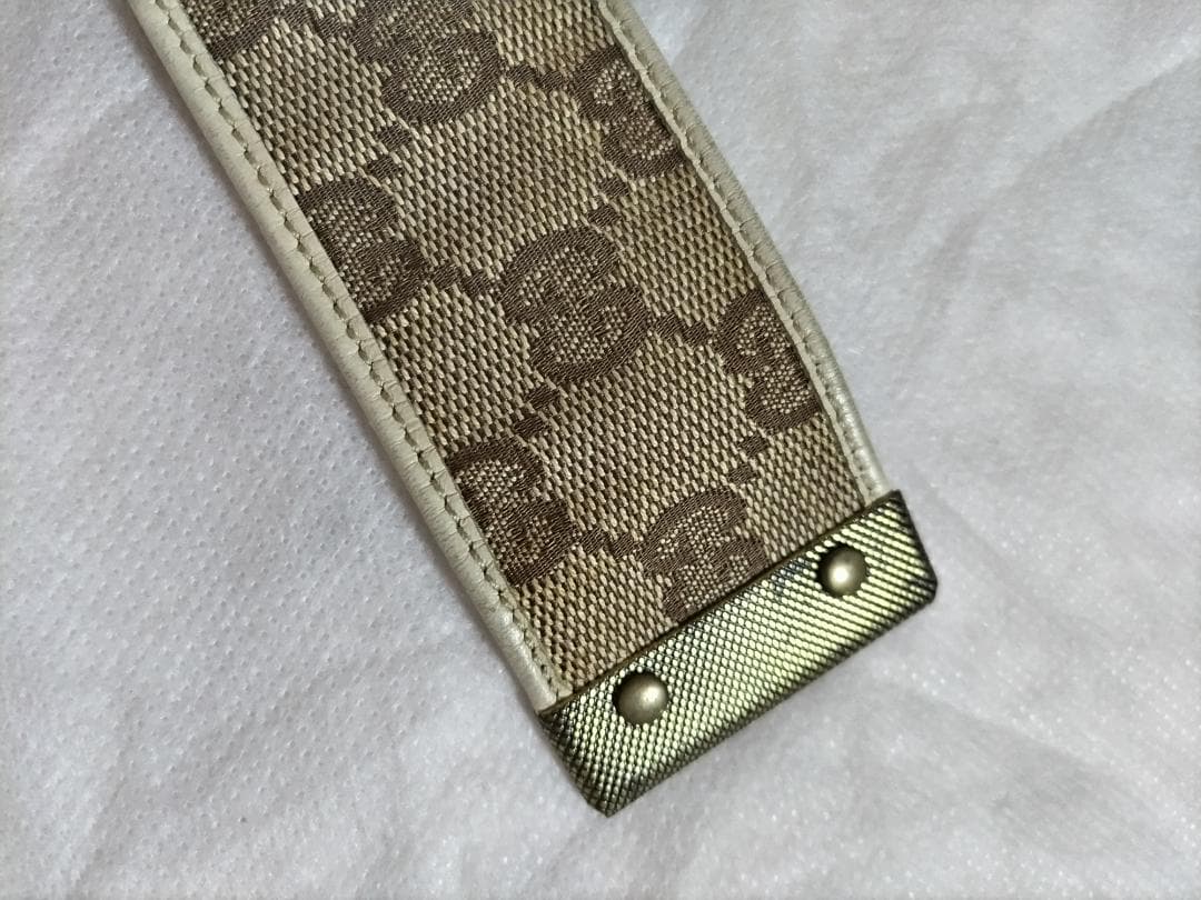GUCCI ベージュ GGパターン ベルト レディース