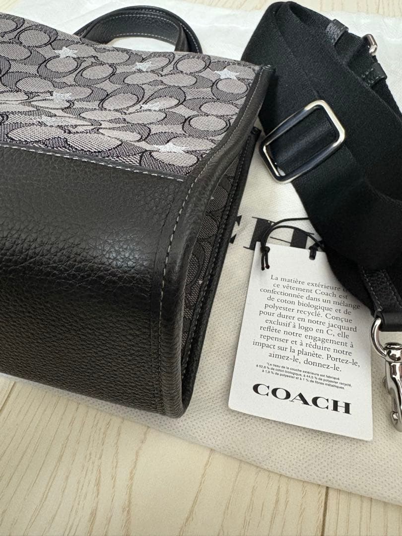 コーチ COACH キャンバス レザー 2way ショルダーバッグ スター 星