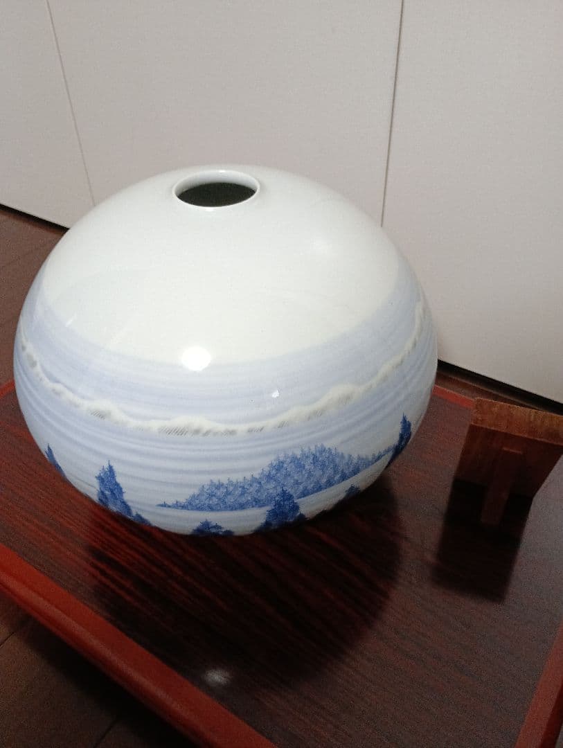 【美品】藤井朱明　壺　朱明窯