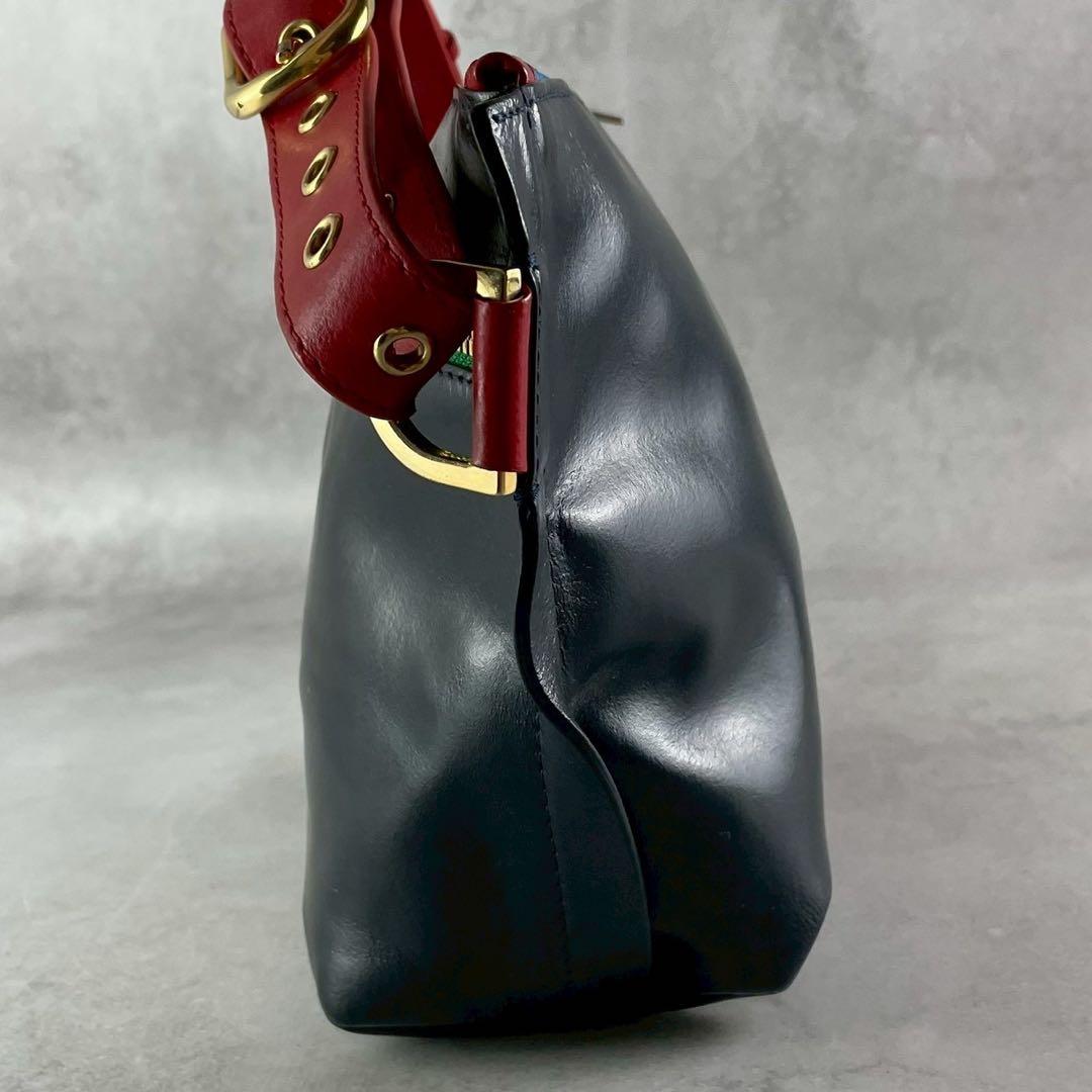 sacai トラペゾイド ベルトショルダーバッグ レザー マルチカラー