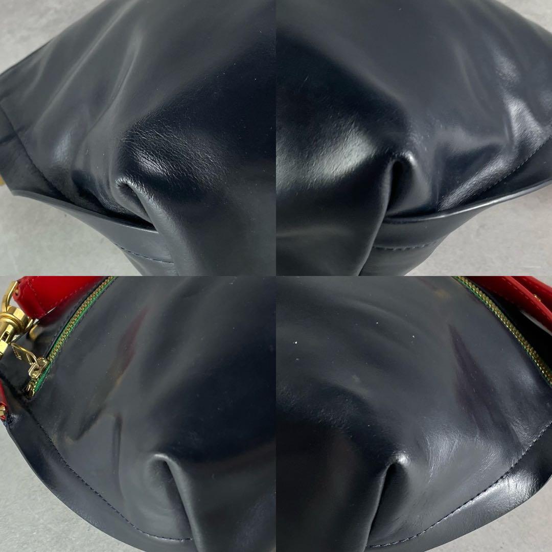 sacai トラペゾイド ベルトショルダーバッグ レザー マルチカラー