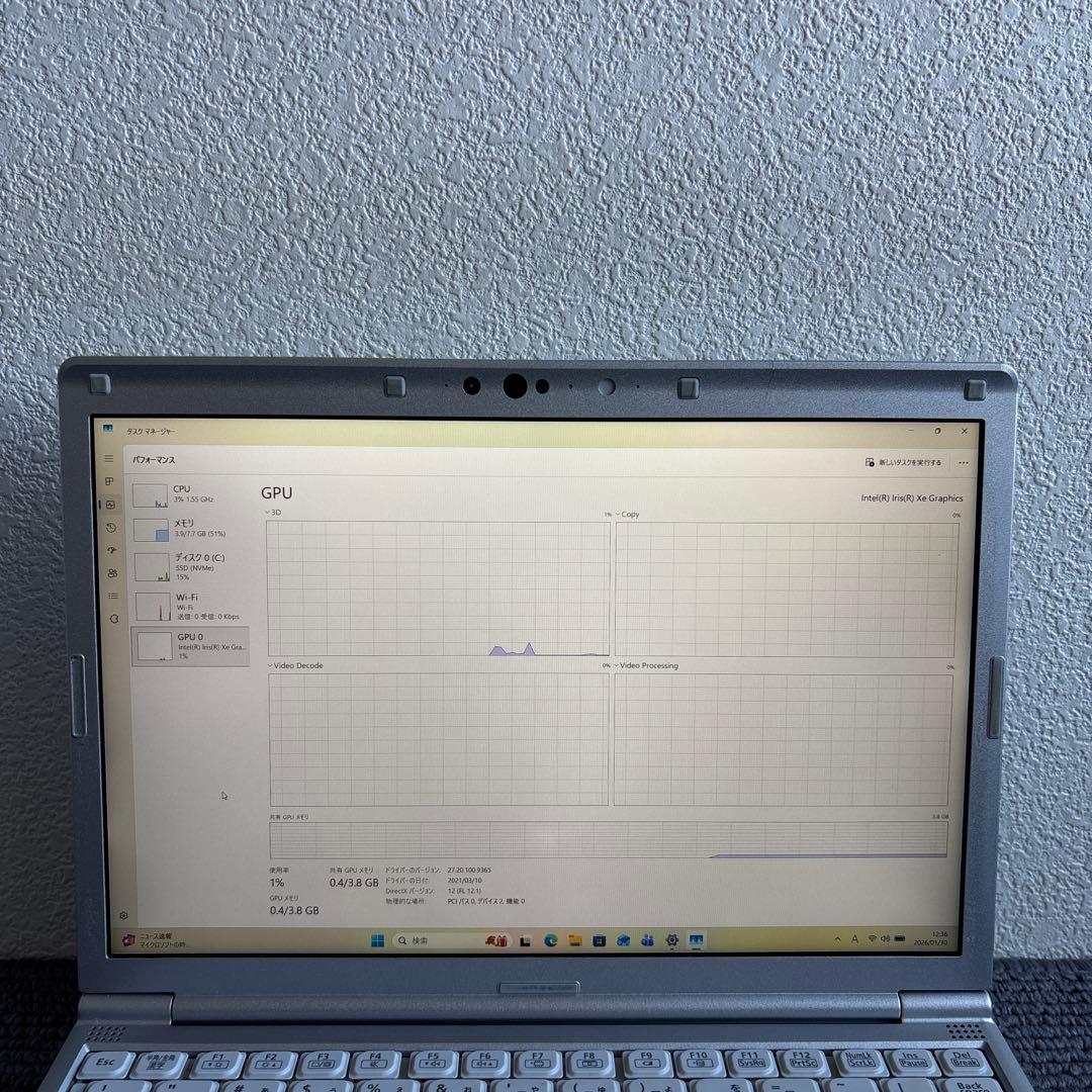 Panasonic CF-SV i5-1145G7 メモリ8GB #M6976