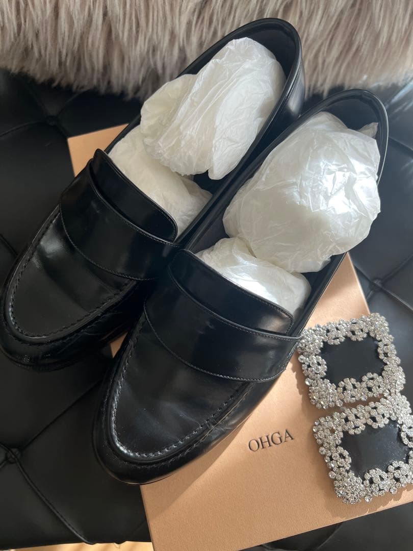 値下げ✳︎ohga オオガ　オーガ　ビジューローファー