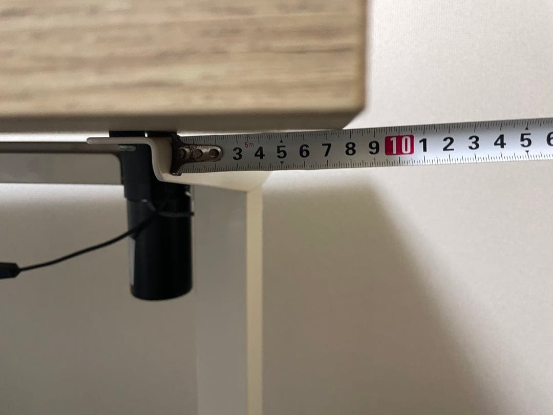 木目調 電動昇降パソコンデスク