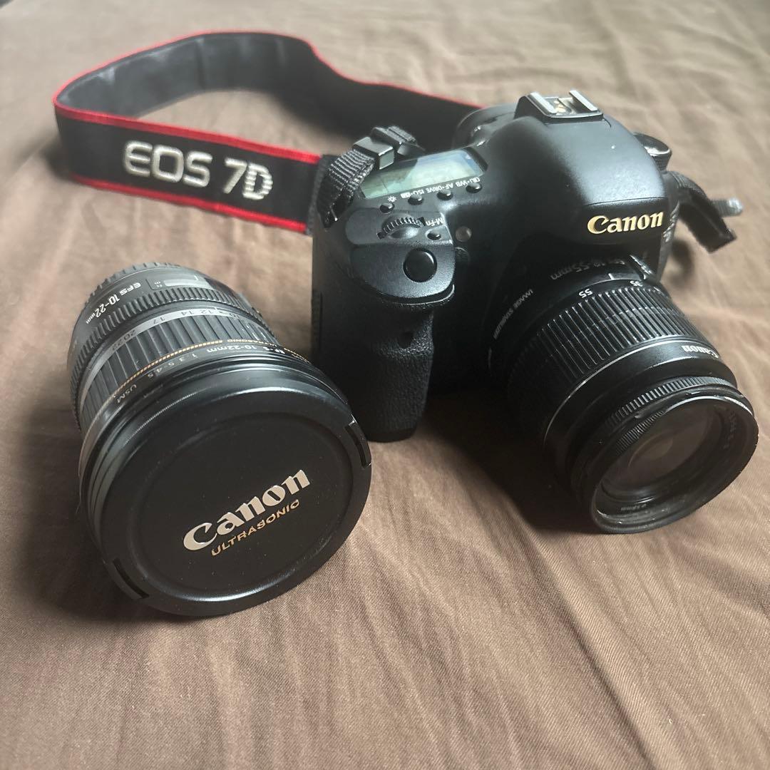 CANON 7D 本体➕EFS18〜55レンズ➕EFS10〜22レンズ