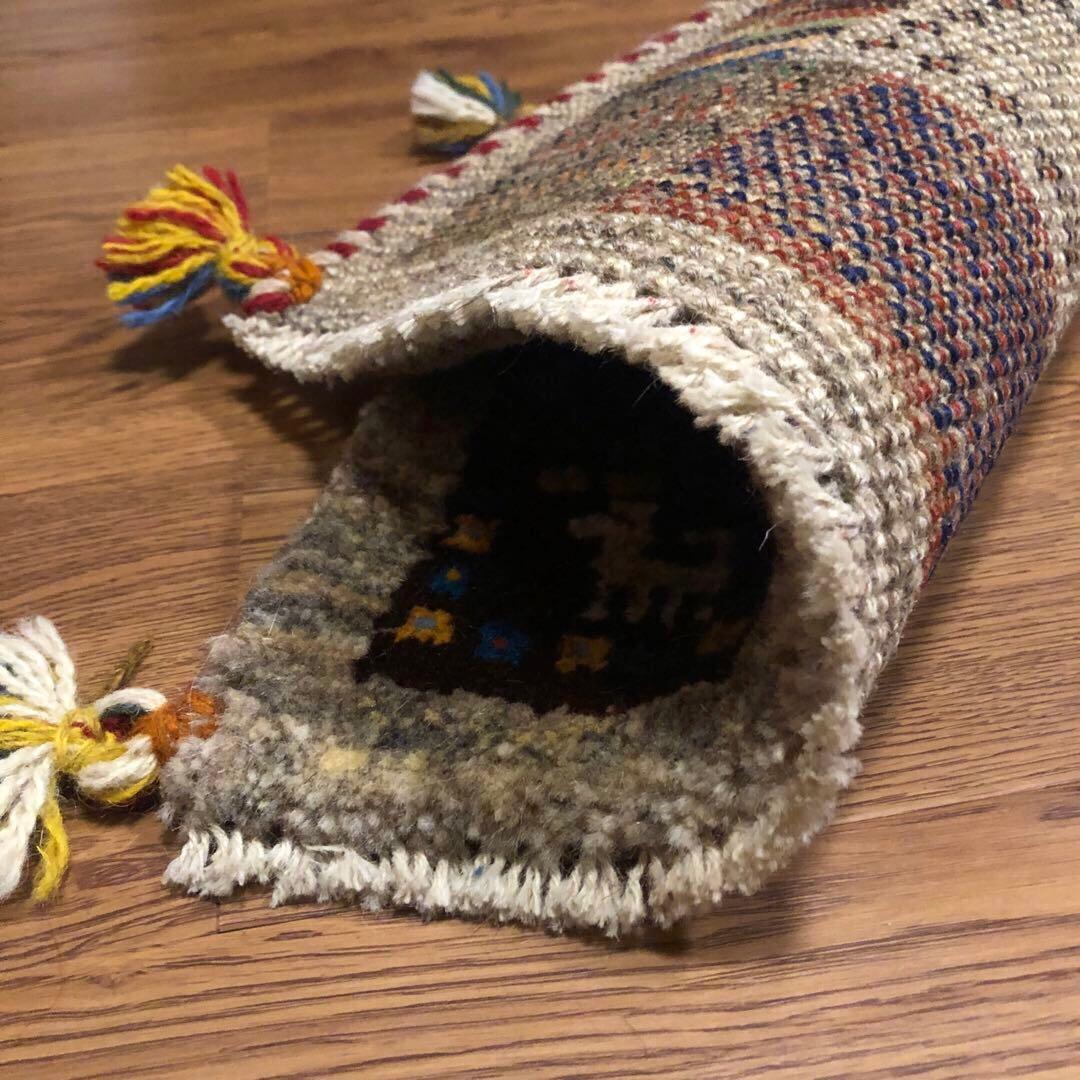 ペルシャギャッベ (ギャベ) チェアマット 椅子の座布団 No.11385