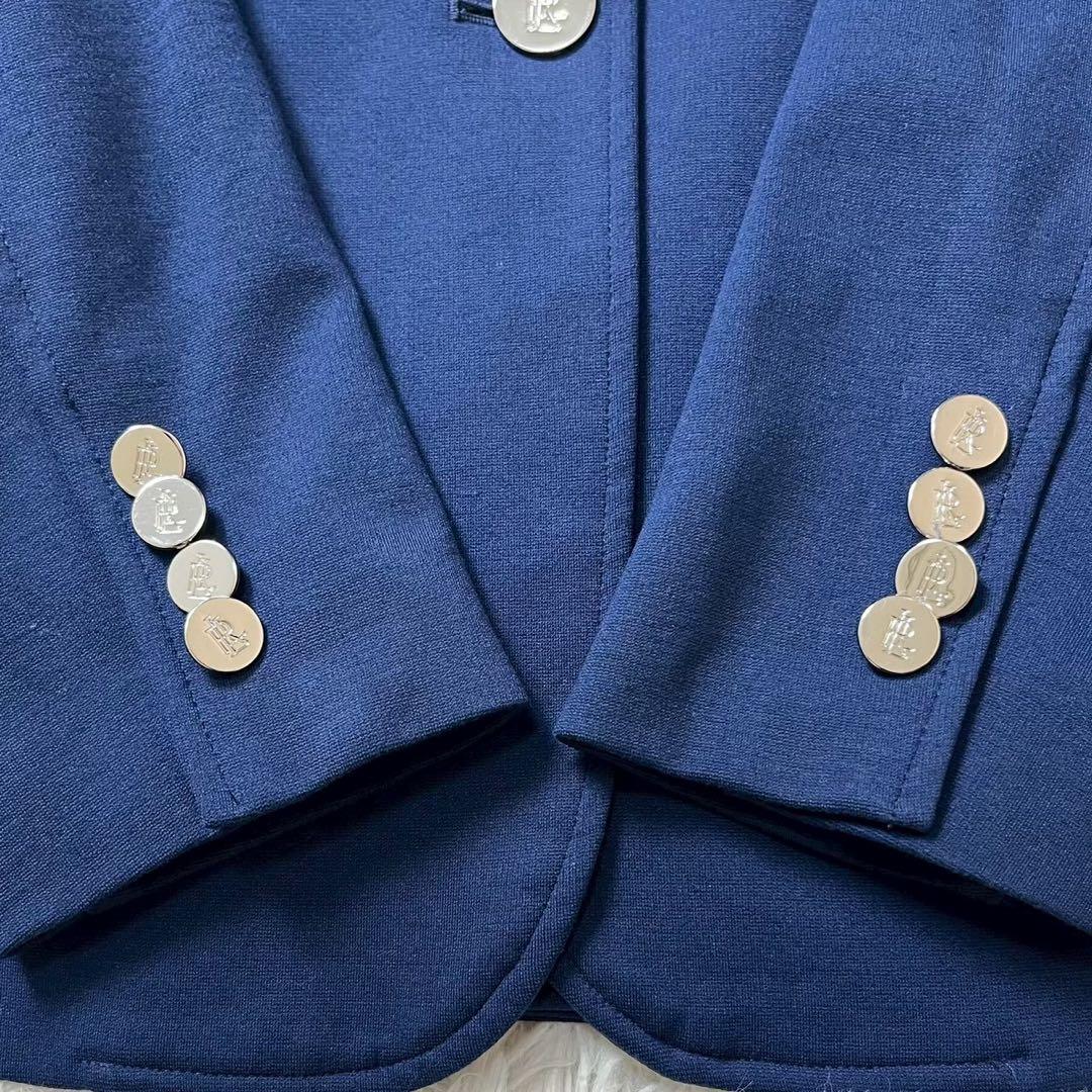 極美品　希少　ローレンラルフローレン　紺ブレ　ワッペン　エンブレム　銀ボタン　4