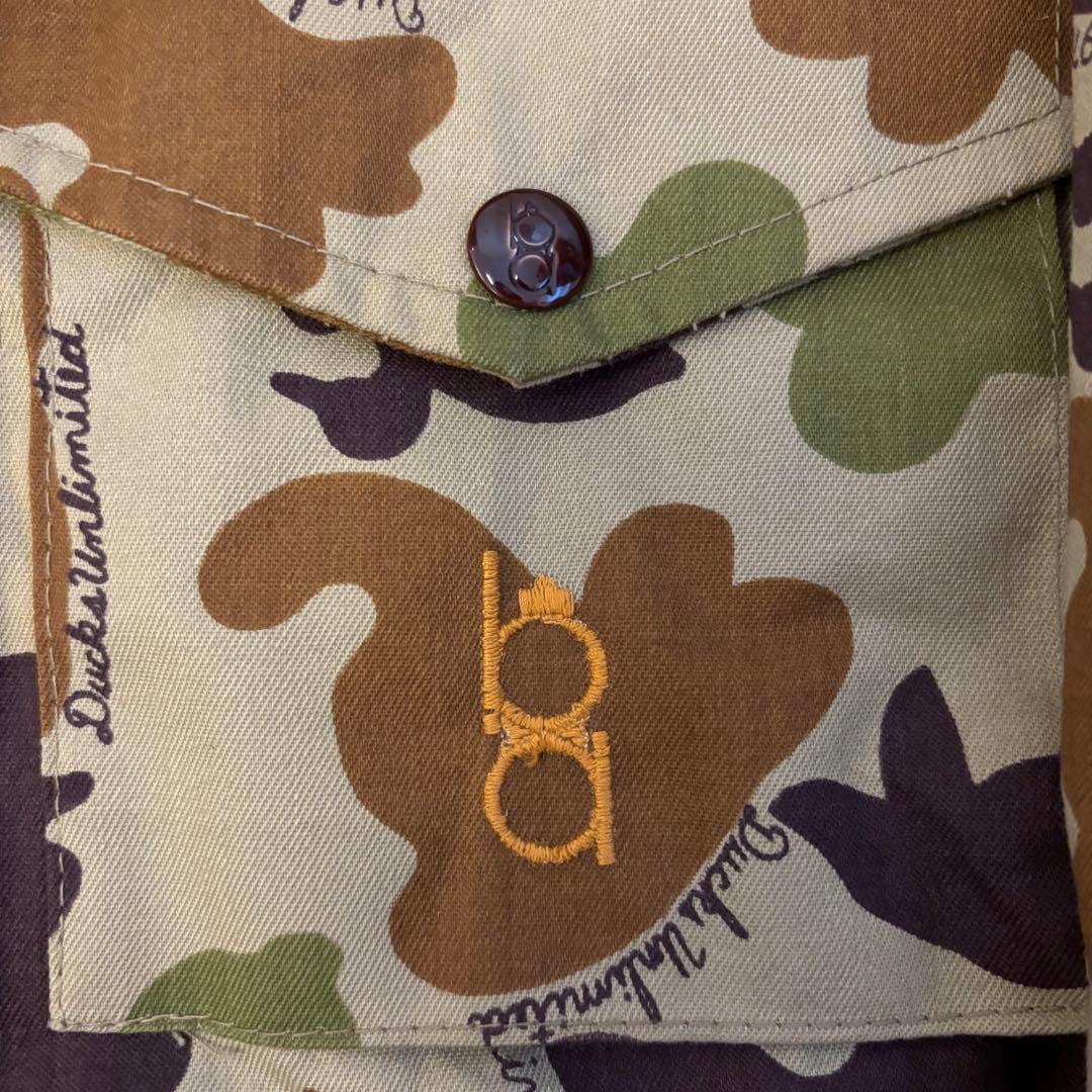 70s ダックハンターカモ 中綿 コート TALONジップ フーデッド ロング