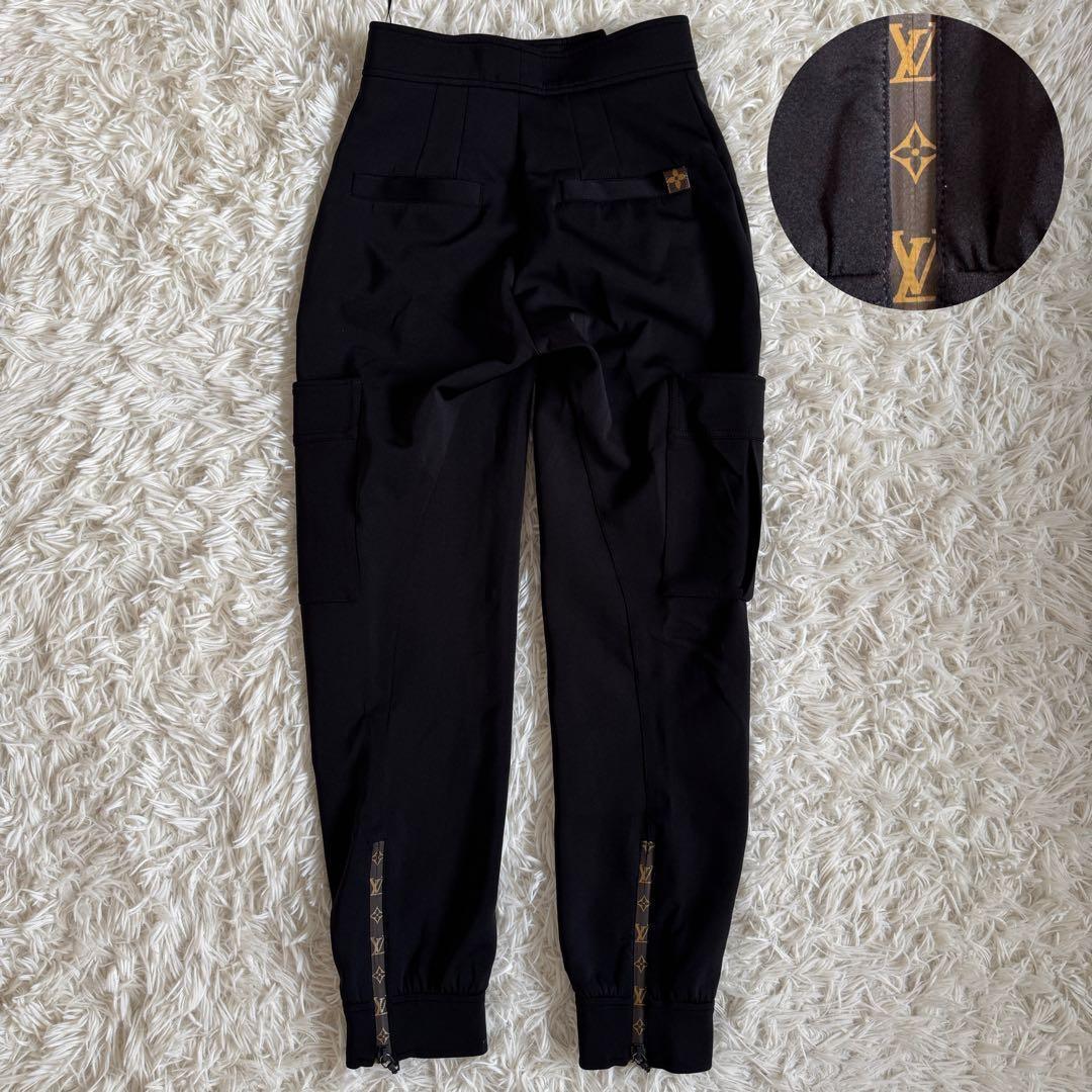 極美品　ルイヴィトン　カーゴパンツ　モノグラム　ブラック　Sサイズ　ジップ