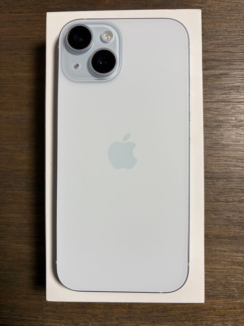 iPhone15 ブルー 128GB SIMフリー 箱、充電ケーブル付き