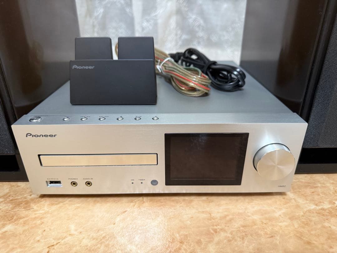 ★美品★Pioneer製ミニコンポ スピーカーがオシャレなウッド調 音響良好♪