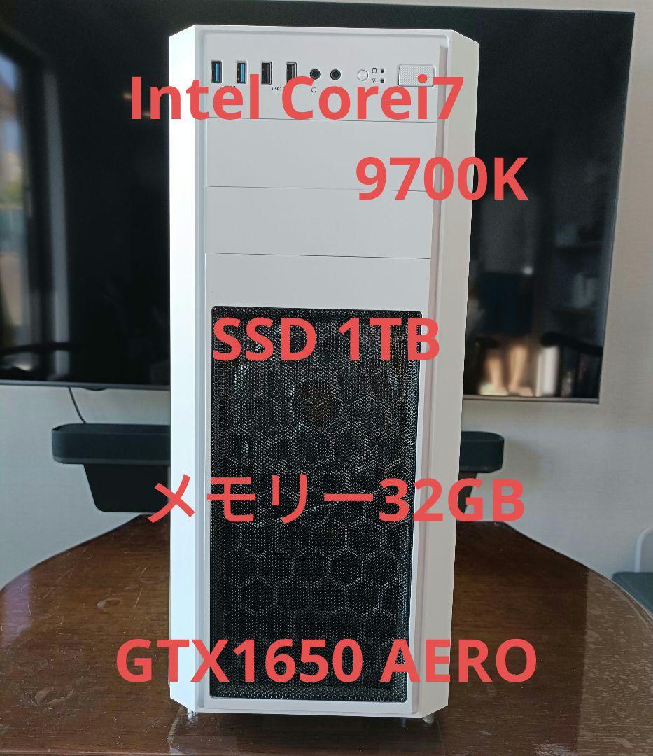 【美品】PC Intel Corei7 9700K SSD1TB メモリ32GB
