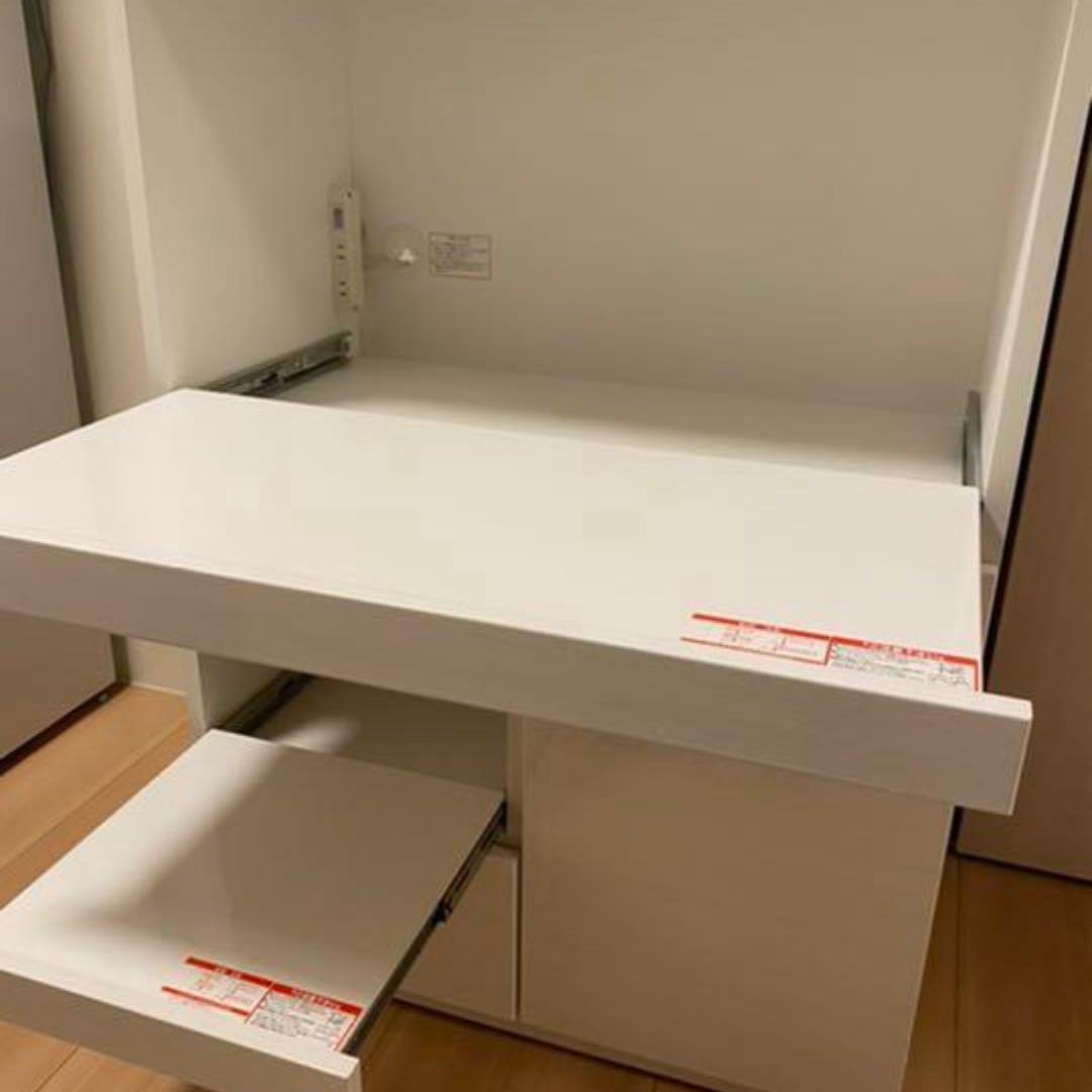 【送料込み】食器棚 キッチンボード ニトリ ダリア レンジボード 白