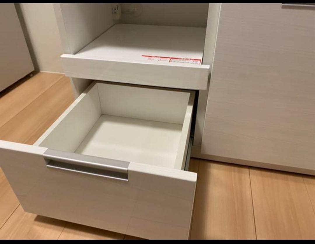 【送料込み】食器棚 キッチンボード ニトリ ダリア レンジボード 白