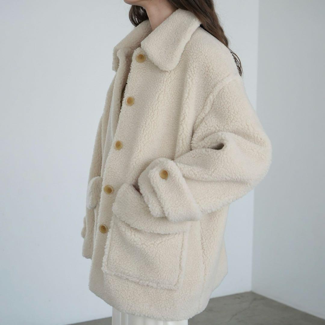 【CLANE】RIDGE POCKET BOA OVER COATボアコート