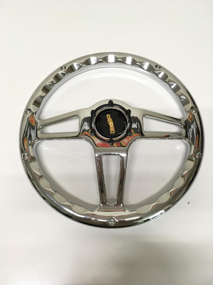 0*A様 W-POWER ステアリングホイール ホワイト