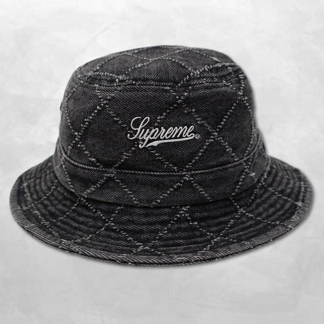 シュプリーム 2023AW Punched Denim Crusher ハット