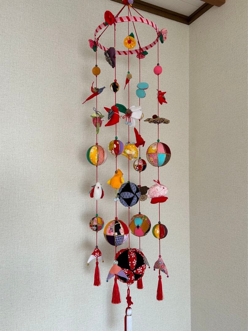 ちりめん細工　吊るし飾り　玉飾り 雛飾り　吊るし雛　下げもん　ハンドメイド