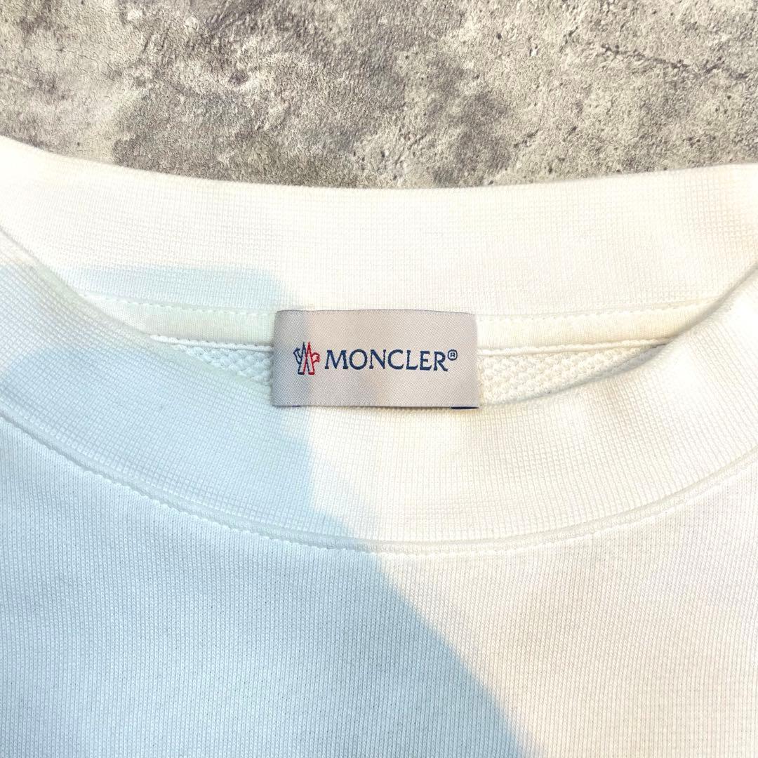 MONCLER モンクレール ロゴ ラインストーン スウェット ホワイト