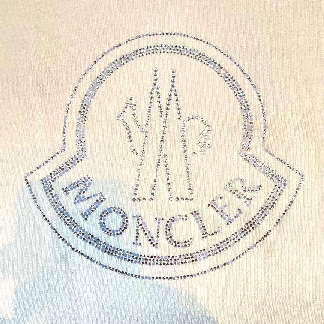 MONCLER モンクレール ロゴ ラインストーン スウェット ホワイト