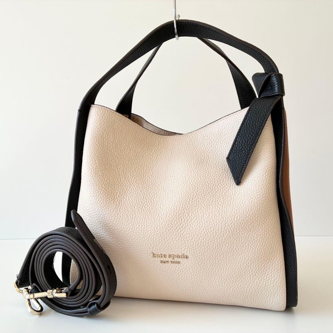 【極美品】kate spade 2way ハンドバッグ ノット カラーブロック
